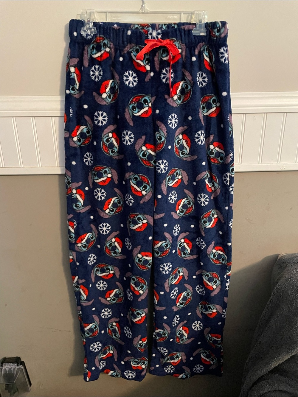 Disney Stitch Fuzzy Pajama Sleep Pants Size Small (4-6)